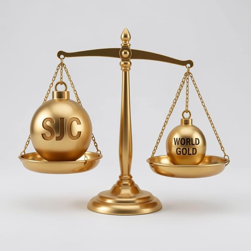 Chênh lệch vàng SJC - Vàng thế giới: Cơ hội hay Rủi ro cho nhà đầu tư?