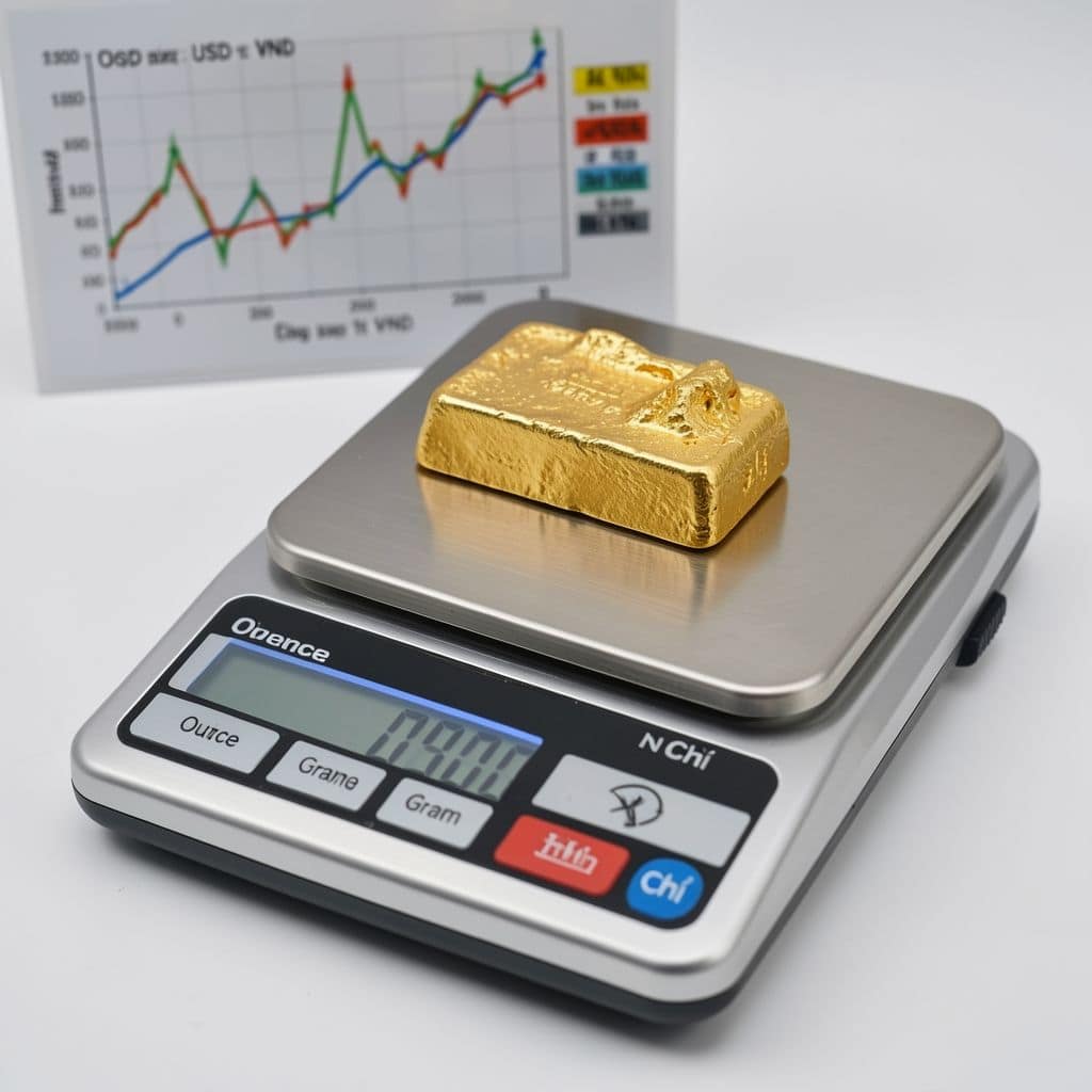 Hướng Dẫn Quy Đổi Giá Vàng Quốc Tế Từ Ounce/USD Sang Gram/VND & Các Đơn Vị Vàng Việt Nam Chuẩn Xác Nhất