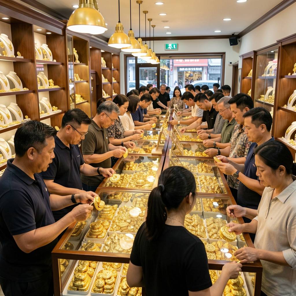 Giá vàng trong nước giảm sâu kỷ lục và phản ứng bán tháo của người dân
