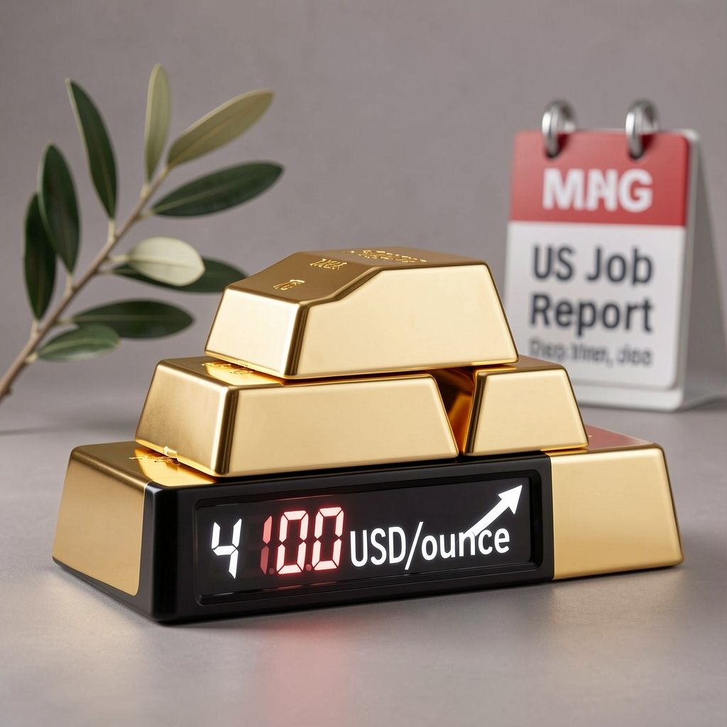 Giá vàng thế giới tăng nhờ hạ nhiệt căng thẳng Mỹ-Iran, hướng tới mốc 4.100 USD và chờ báo cáo việc làm Mỹ