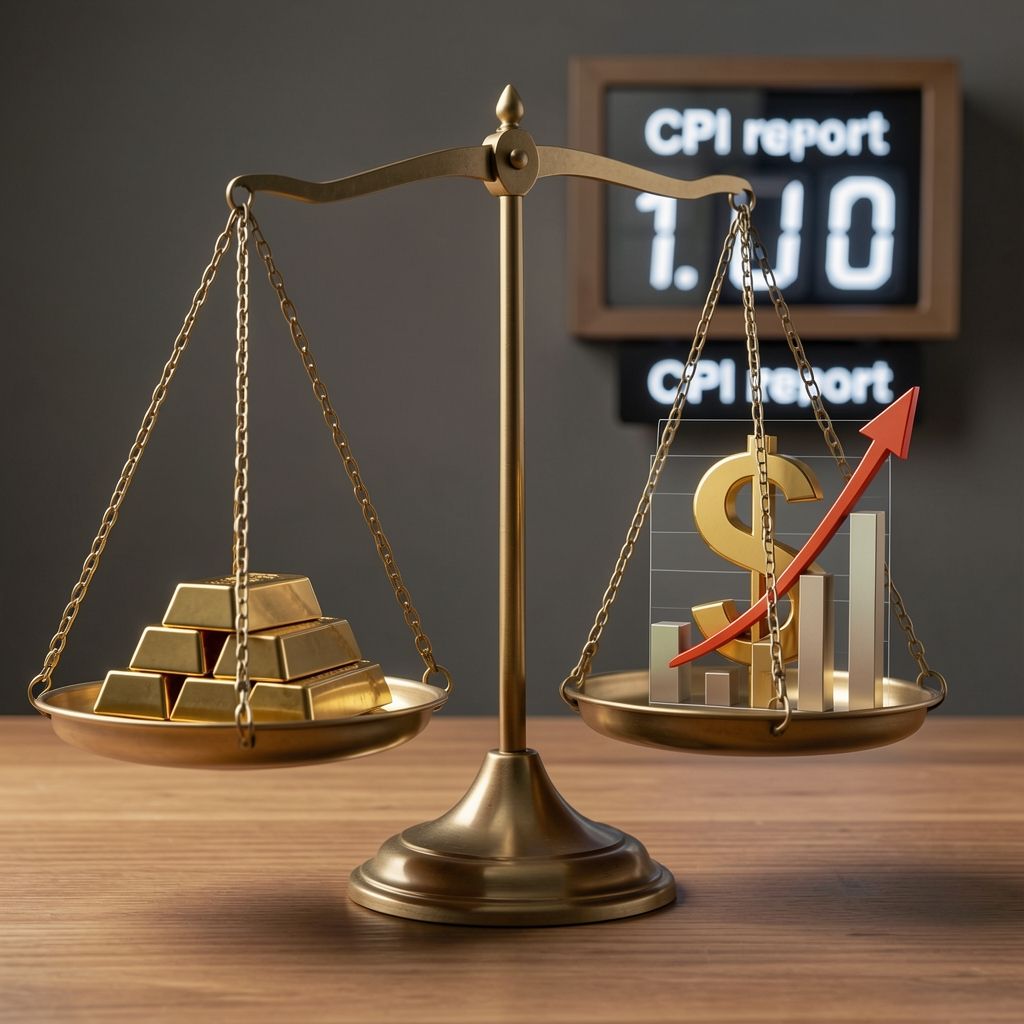 Giá vàng thế giới giằng co trước thềm báo cáo CPI Mỹ và áp lực từ USD