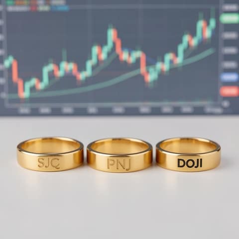 Vàng nhẫn SJC PNJ DOJI: So sánh giá & uy tín 2026
