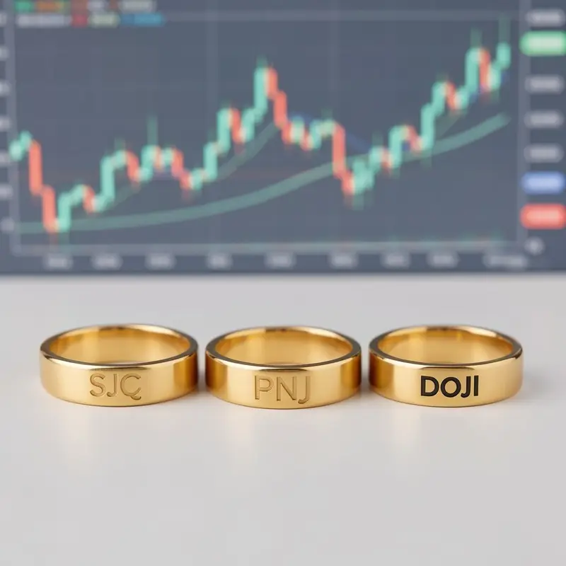 Vàng nhẫn SJC PNJ DOJI: So sánh giá & uy tín 2026