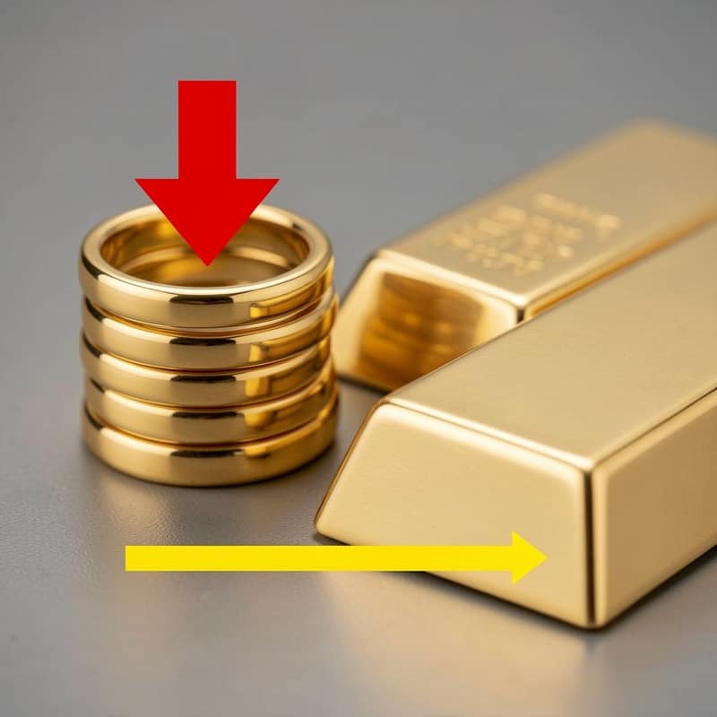 Giá vàng nhẫn đồng loạt giảm, SJC miếng đi ngang ở mức cao