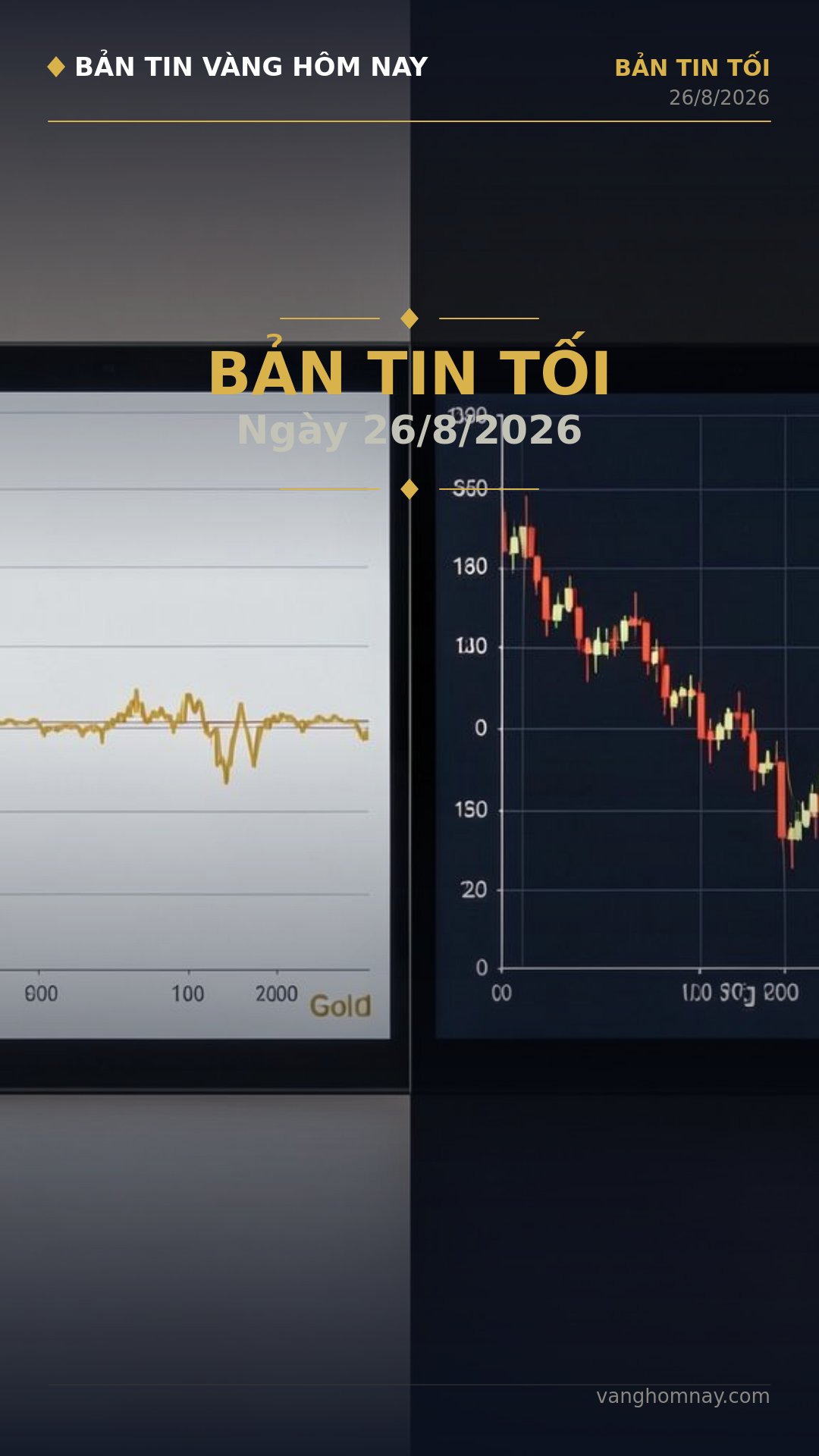 Bản Tin Tối Vàng 26/8: SJC Ổn Định, Thế Giới Chờ Fed
